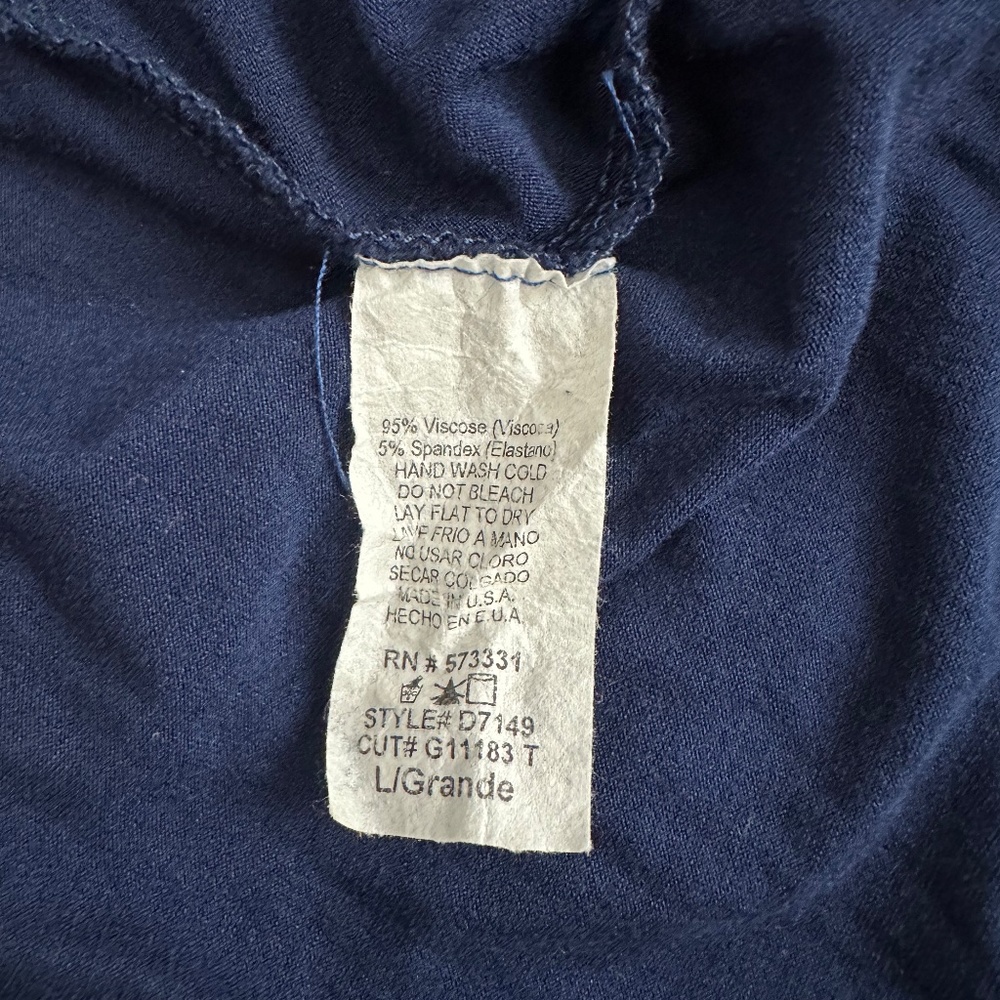 Gilli Rocca Racerback Hi-Lo Maxi Dress Navy L - Picture 7 of 7